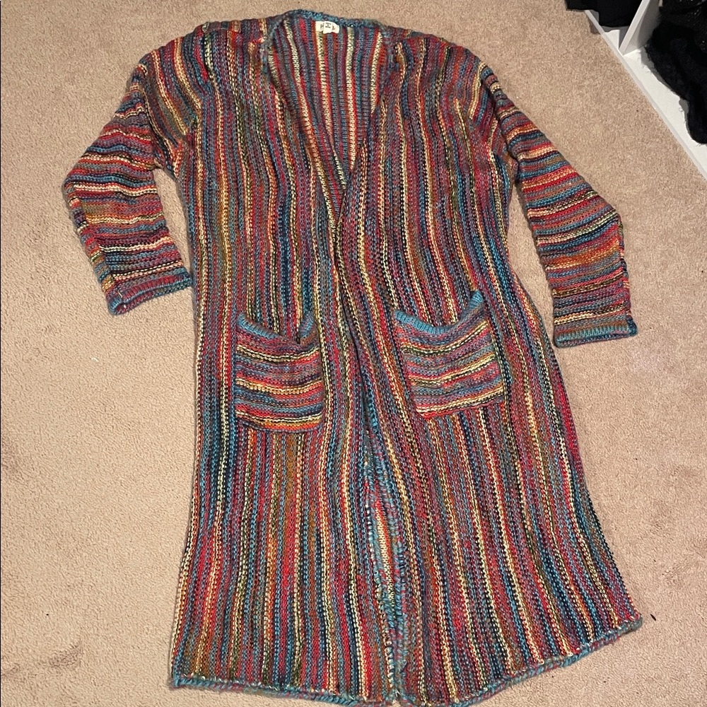 POL Multicolor Striped Knit Sweater